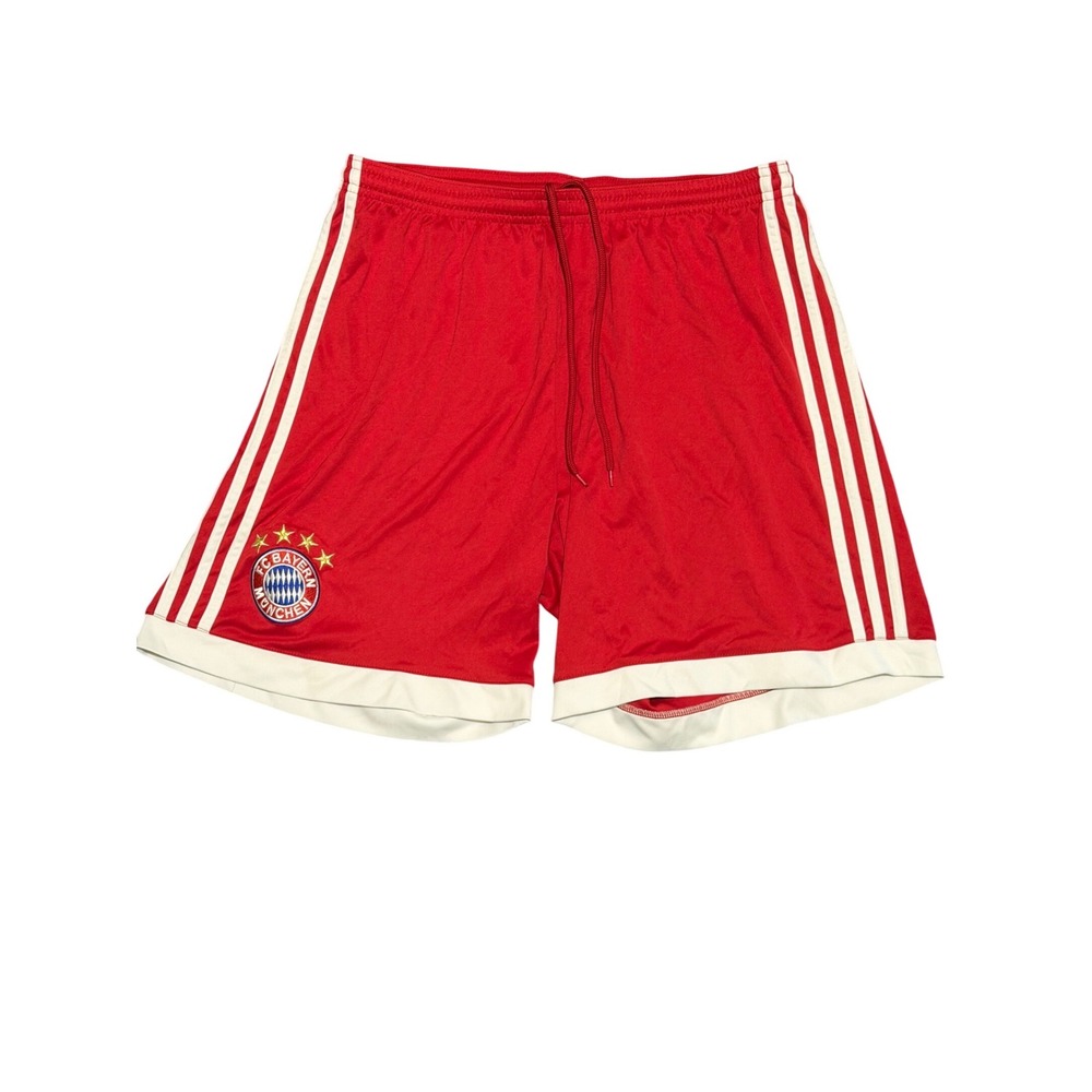 Adidas FC Bayern Munich Soccer Shorts Mens Large Red Climacool AZ7950 2017